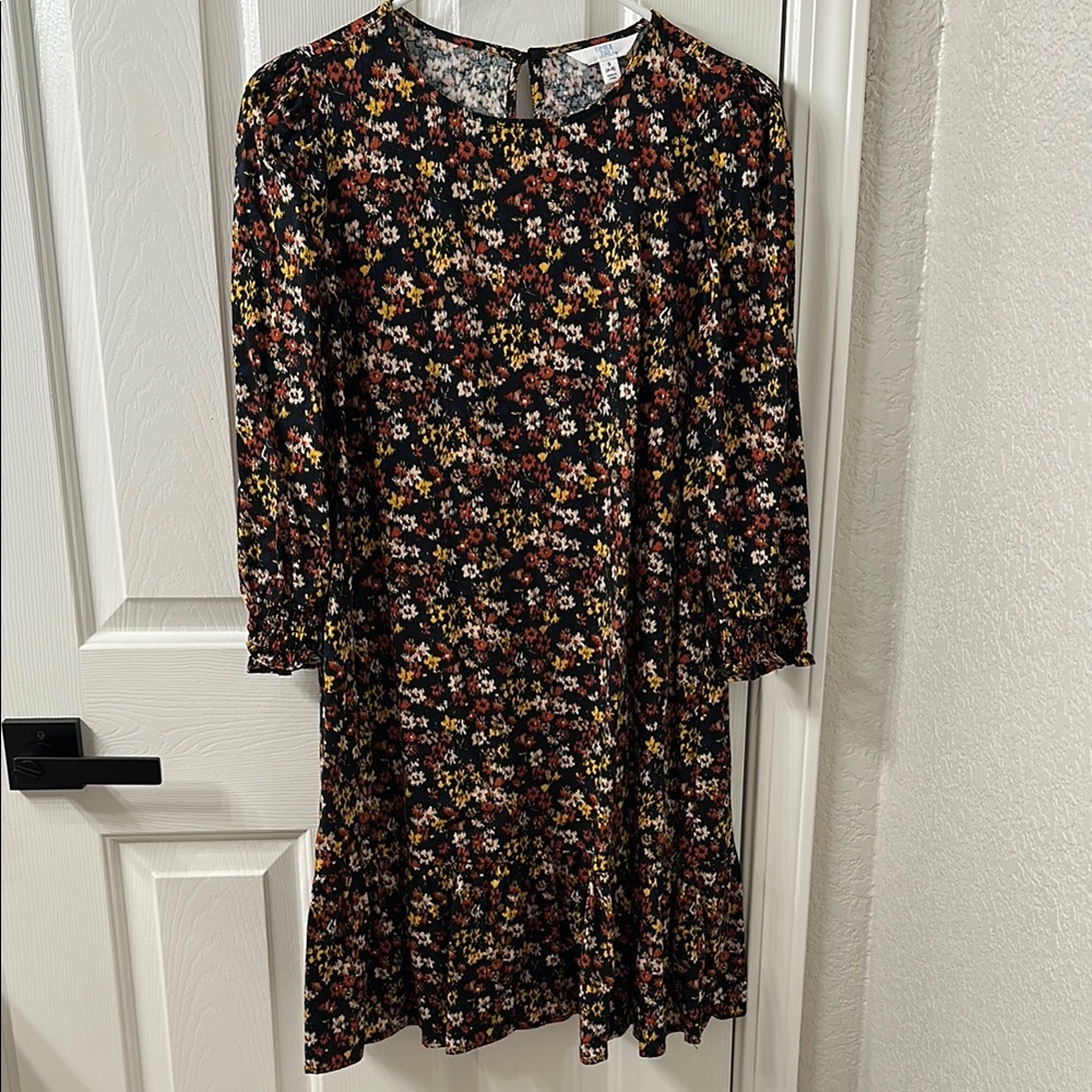 Floral Black Dress- New!